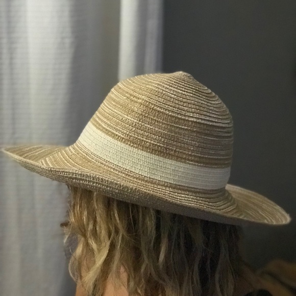 INC Concepts Metallic Textured Sun Hat (Tan) - Picture 4 of 4
